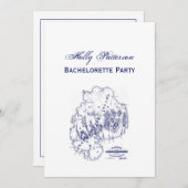 gestileerde Mount Desert Island MN Map Blue Kaart (Voorkant / Achterkant)