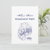 gestileerde Mount Desert Island MN Map Blue Kaart (Staand voorkant)