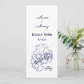  gestileerde Mount Desert Island MN Map Blue Kaart (Staand voorkant)