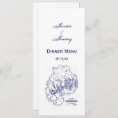 gestileerde Mount Desert Island MN Map Blue Kaart (Voorkant / Achterkant)