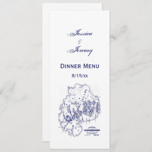 gestileerde Mount Desert Island MN Map Blue Kaart