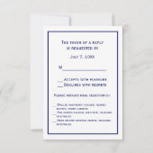  gestileerde Mount Desert Island MN Map Blue RSVP Kaartje (Achterkant)