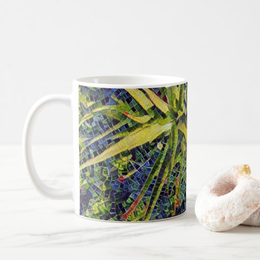 Gestileerde Mozaïek Aloë Koffie/Thee Mok (Met donut)