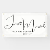 Gestileerde net getrouwde auto banner (Horizontaal)