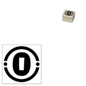 "Gestileerde nummer 0" Rubberen stempel (Gestempeld)