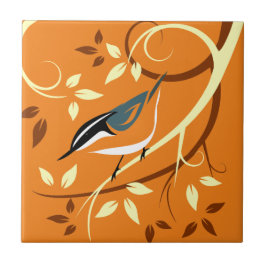 Gestileerde Nuthatch Art Tegeltje
