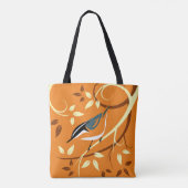 Gestileerde Nuthatch Art Tote Bag (Achterkant)