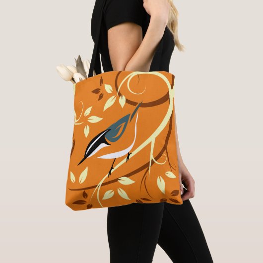 Gestileerde Nuthatch Art Tote Bag (Dichtbij)
