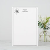  gestileerde octopustekening #1 briefpapier (Staand voorkant)