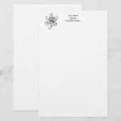 gestileerde octopustekening #1 briefpapier (Voorkant / Achterkant)