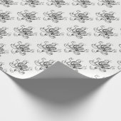  gestileerde octopustekening #1 cadeaupapier (Hoek)