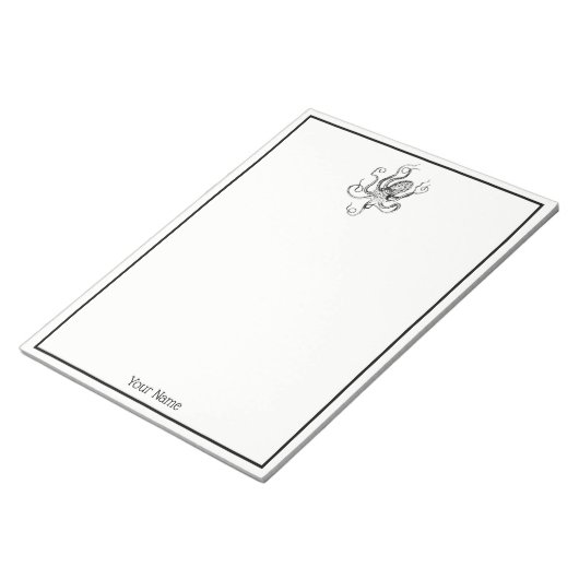 gestileerde octopustekening #1 notitieblok (Schuin)