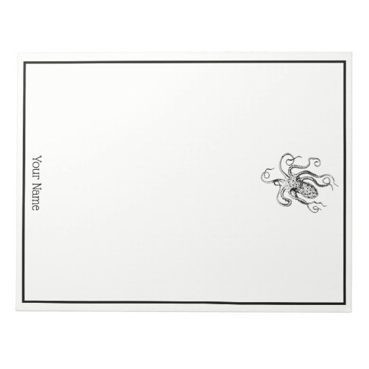  gestileerde octopustekening #1 notitieblok (Voorkant)