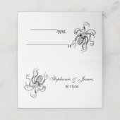  gestileerde octopustekening #1 plaatskaartje (Buitenkant ongevouwen)