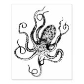 gestileerde octopustekening #1 rubberstempel (Afrduk)