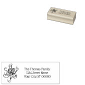 gestileerde octopustekening #1 rubberstempel (Gestempeld)