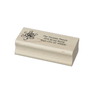 gestileerde octopustekening #1 rubberstempel