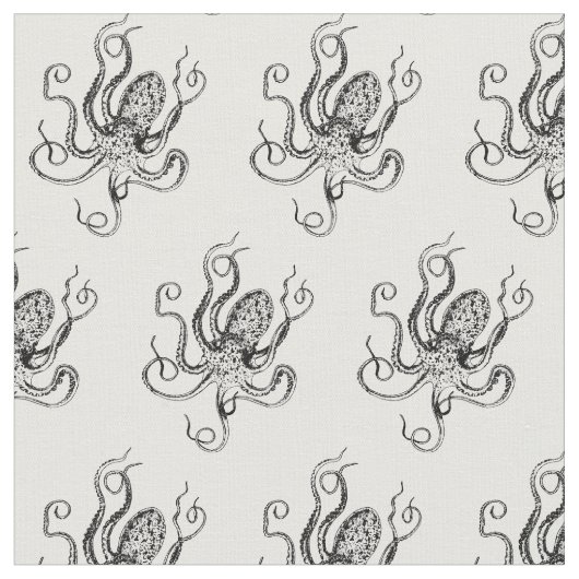 gestileerde octopustekening #1 stof (Close Up)