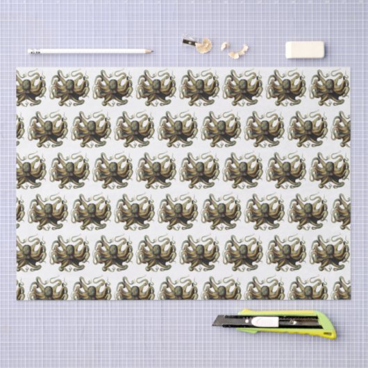 gestileerde octopustekening #4 Weefpapier Tissuepapier (Craft)