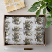 gestileerde octopustekening #4 Weefpapier Tissuepapier (Geschenk)