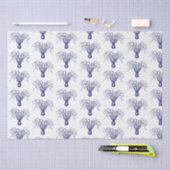 gestileerde octopustekening #8 Blauw Tissuepapier (Craft)