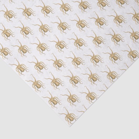  gestileerde octopustekenstraal spreidende armen 2 tissuepapier (Detail)