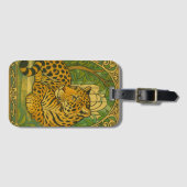 Gestileerde Oerwouden elegantie Bagagelabel (Voorkant (horizontaal))