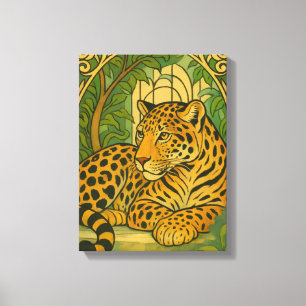 Gestileerde Oerwouden elegantie Canvas Afdruk