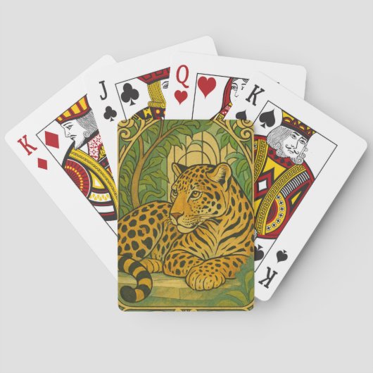 Gestileerde Oerwouden elegantie Pokerkaarten (Achterkant)