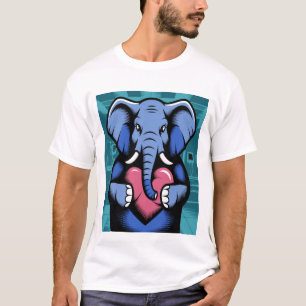 gestileerde olifant t-shirt