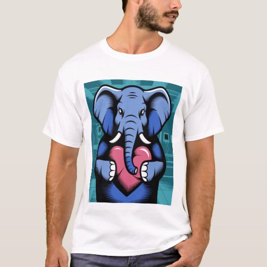 gestileerde olifant t-shirt (Voorkant)