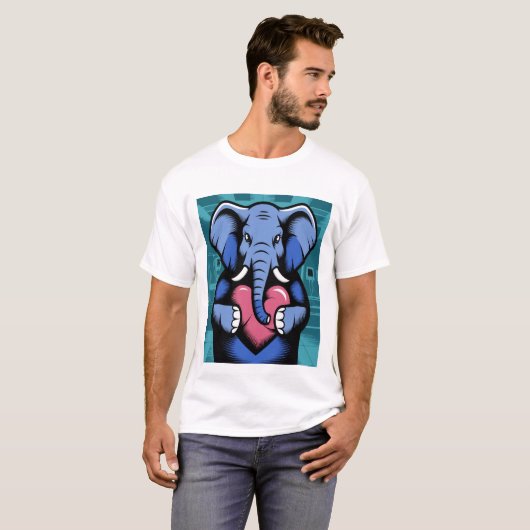 gestileerde olifant t-shirt (Voorkant volledig)
