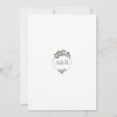 Gestileerde Olijftak Mediterrane charme bruiloft Kaart (Achterkant)