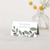 Gestileerde Olijftak Mediterrane charme bruiloft Plaatskaartje (Achterkant)