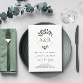 Gestileerde olijftak Mediterrane charme bruiloft Programmakaart