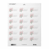 Gestileerde orchidee Cattleya stoffig roze adresla Etiket (Full Sheet)
