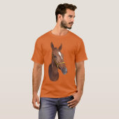 Gestileerde Paard Hoofd meisje T-shirt (Voorkant volledig)