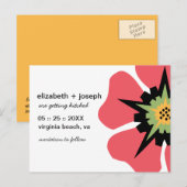 Gestileerde Pansy SAVE THE DATE Briefkaart (Voorkant / Achterkant)