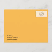 Gestileerde Pansy SAVE THE DATE Briefkaart (Achterkant)