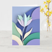 Gestileerde papieren bloem kaart (Gele Bloem)