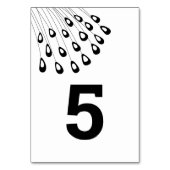 Gestileerde Pauw Moderne Trouwtafel Nummerkaarten Kaart (Voorkant)