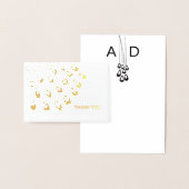 Gestileerde pauwenveer moderne bruiloft dank u folie kaarten (Display)