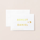 Gestileerde pauwenveer moderne bruiloft dank u folie kaarten (Met envelop)