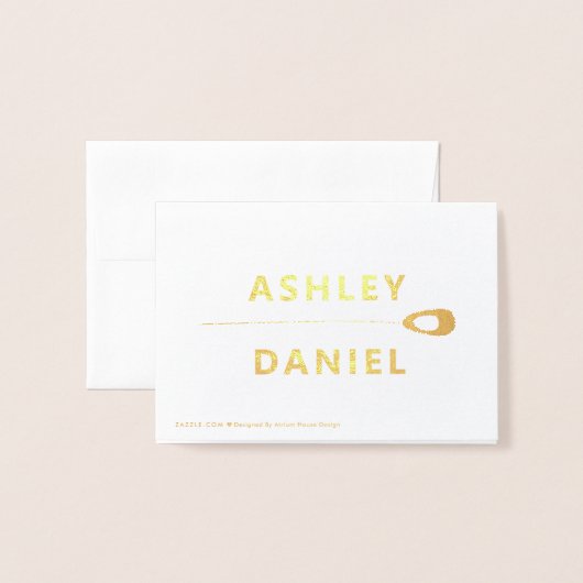 Gestileerde pauwenveer moderne bruiloft dank u folie kaarten (Met envelop)