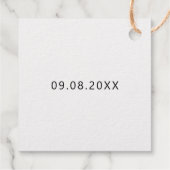 Gestileerde pauwenveer Moderne bruiloft gouden fol Bedankjes Labels (Achterkant)