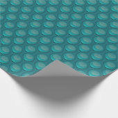 Gestileerde pauwenveren Blauwe Tegel Cadeaupapier (Hoek)