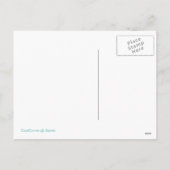 Gestileerde pauwenveren feestdagenkaart (Achterkant)