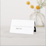 Gestileerde Pauwveer Huwelijk Tafelnummer Plaatskaartje<br><div class="desc">Modern. Minimaal. Deze collectie maakt gebruik van gestileerde pauwenveren om een elegante uitstraling te creëren voor uw speciale dag.</div>