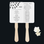 Gestileerde Pauwveer Huwelijksprogramma Waier Handwaaier<br><div class="desc">Modern. Minimaal. Deze collectie maakt gebruik van gestileerde pauwenveren om een elegante uitstraling te creëren voor uw speciale dag.</div>