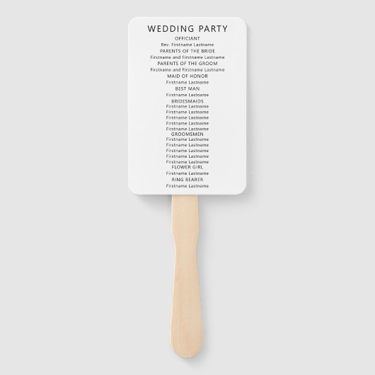 Gestileerde Pauwveer Huwelijksprogramma Waier Handwaaier (Achterkant)